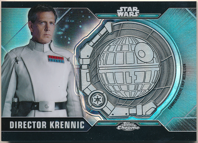 Director Krennic 2021 Topps Chrome Star Wars Legacy Ship Medallion Card Black 01/10 メダリオンカード ケレニック ファーストナンバー_画像1