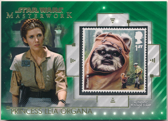 Princess Leia Organa 2020 Topps Star Wars Masterwork Commemorative Green Stamp Relic Card 99枚限定 スタンプカード レイア・オーガナの画像1