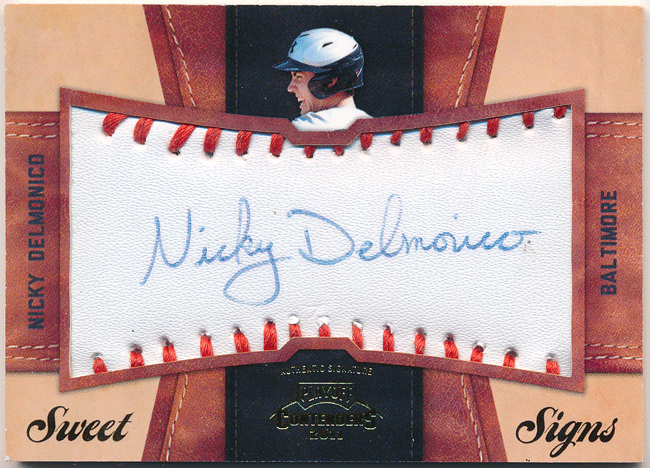 ☆ Nicky Delmonico MLB 2011 Playoff Contenders Sweet Signs Auto 99枚限定 直筆サイン オート ニッキー・デルモニコ_画像1