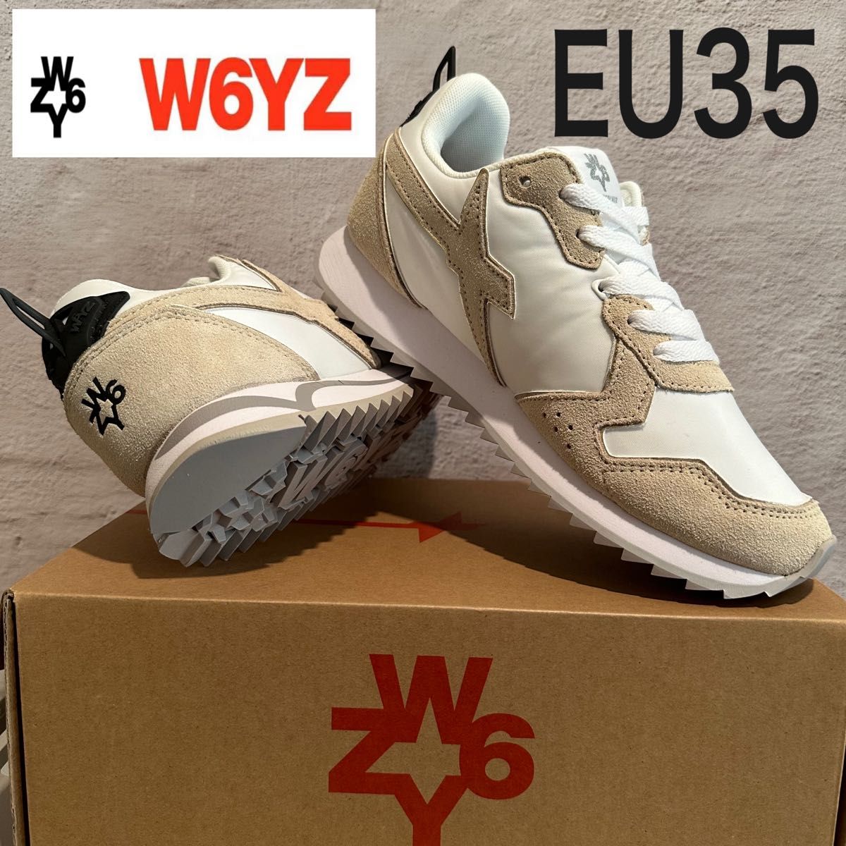 EU35 【他サイズ有り】W6YZ ウィズ　JET-W オフホワイト　スニーカー