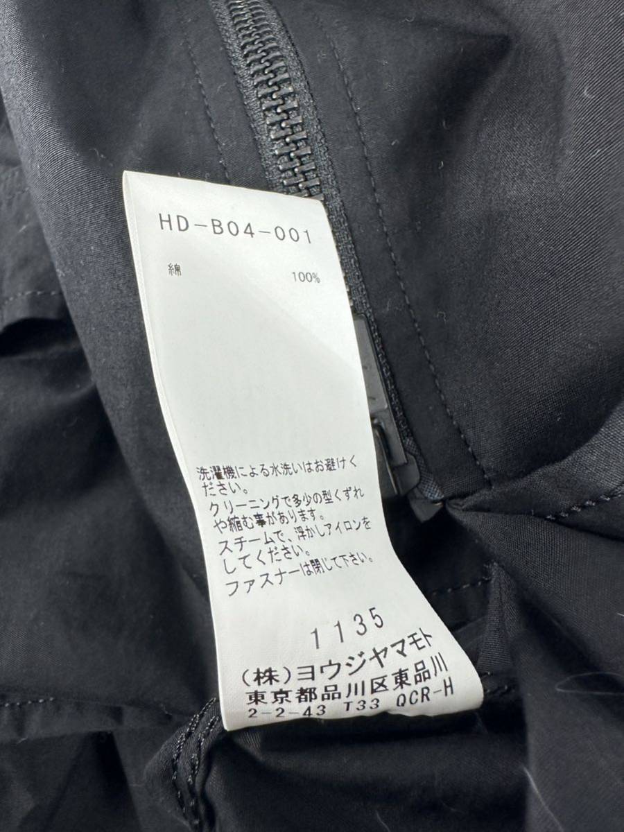 希少/美品 2021/YOHJI YAMAMOTO POUR HOMME/チェーンステッチ ブロード フードシャツ/3/ヨウジヤマモト ロング コート y's for men ワイズの画像8