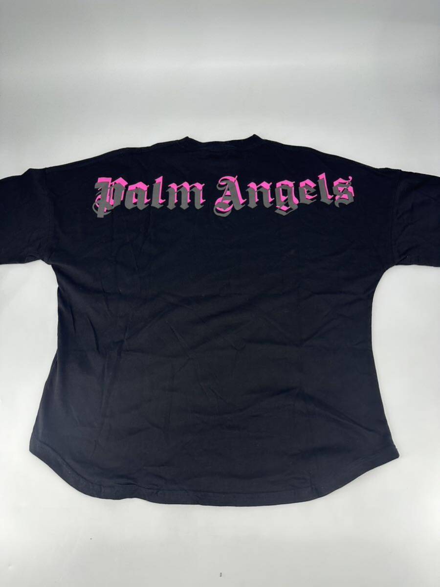 希少/美品/palm angels/ネック バック ロゴ Tシャツ/XL /黒/パームエンジェルス BACK NECK LOGO TEE ストリート インナー カットソーの画像8