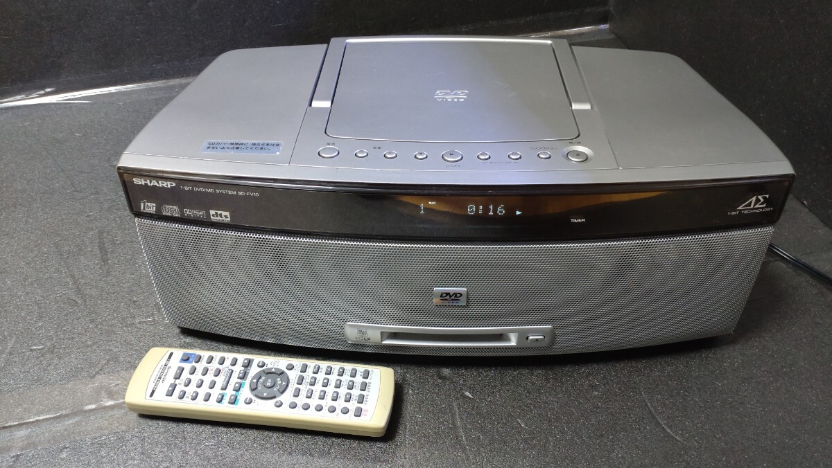 SHARP 1-BIT DVD/MD SYSTEM SD-FV10 ジャンク品_画像2