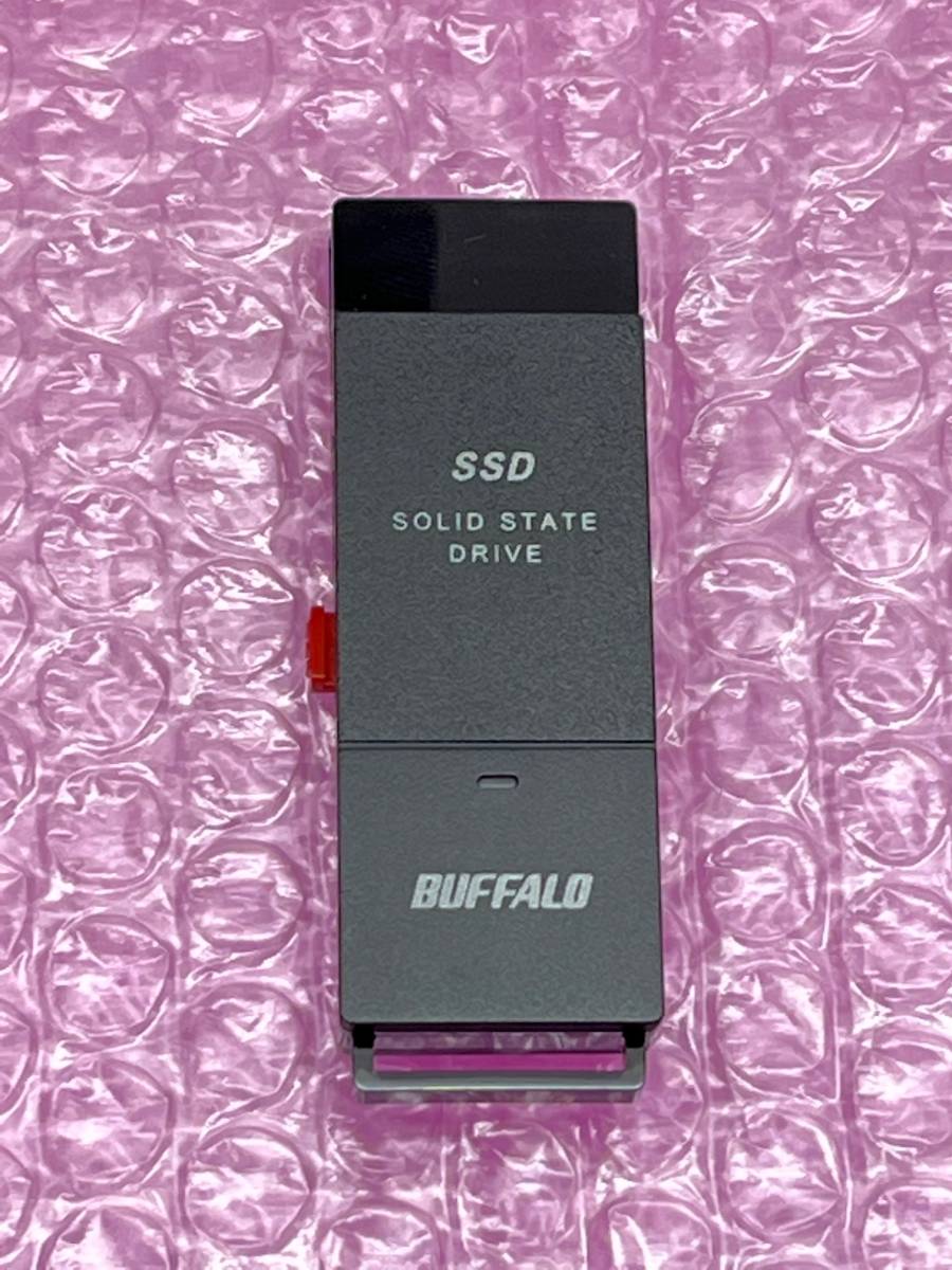 送料無料★美品★　BUFFALO スティック型SSD 500GB　[ テレビ録画/PC/PS5向け　耐衝撃＆耐振動＆高速化 ]　USB3.2(Gen.1) SSD-PUT500U3-BKC