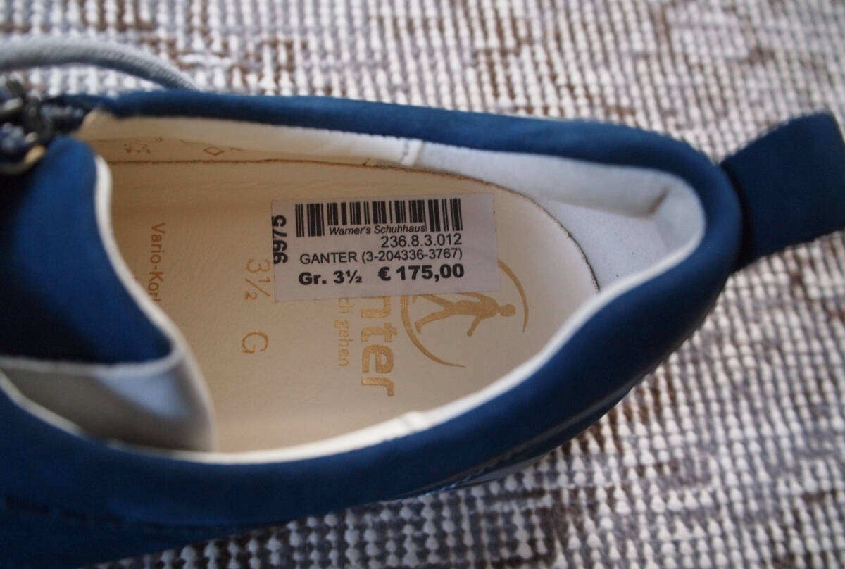  gun ta-Ganter Germany health shoes 23cm 23.5cm blue unused : inspection fins comfort mefi -stroke 