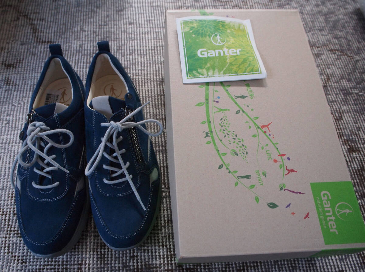 ガンター Ganter ドイツ 健康靴 23cm 23.5cm ブルー 未使用 : 検 フィンコンフォート メフィスト_画像2