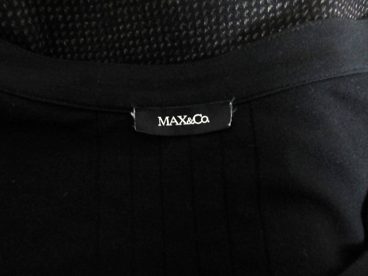 マックス&コー MAX&Co. 半袖 切替 ワンピース 黒 ブラック M 南1006_画像6