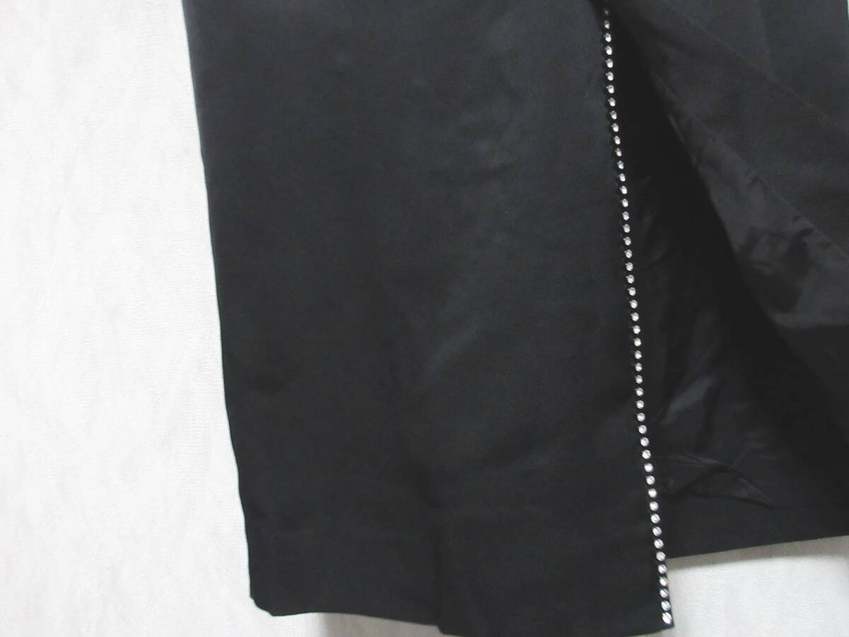 ソワールドルチェ SOIR DOLCE 東京ソワール ラインストーン装飾 ロングスカート 黒 ブラック 7ABR-64 亥4420_画像4