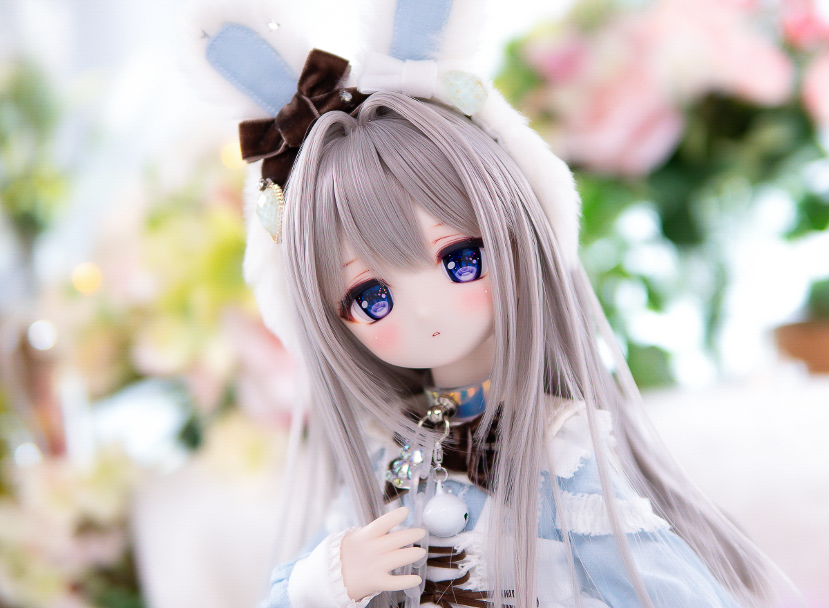  【sarara】DDH-01 セミホワイト肌 ソフビ盛り カスタムヘッド+レジンアイ２種類（涙アイと通常のアイ）の画像7