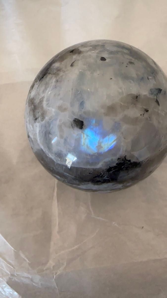 ムーンストーン ブルーフラッシュ スフィア 丸玉A