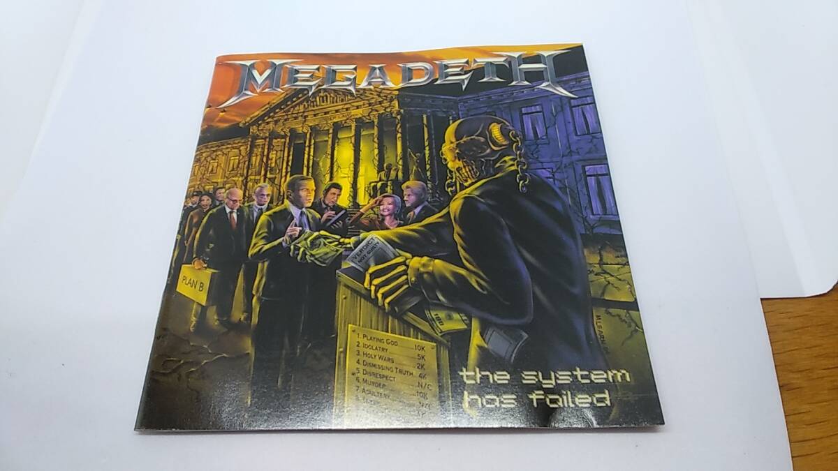 CD メガデス　the system has failed 輸入盤　中古品_画像5