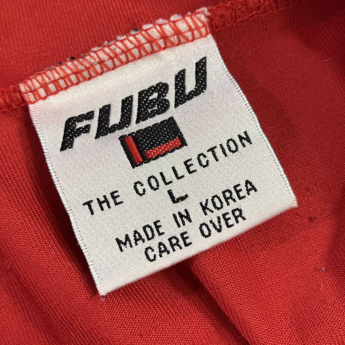 90s 90年代　FUBU フブ　men's スウェット　トラック　パンツ　ジャージ　B系　ヒップホップ　ローライダー　ヴィンテージ　L レッド