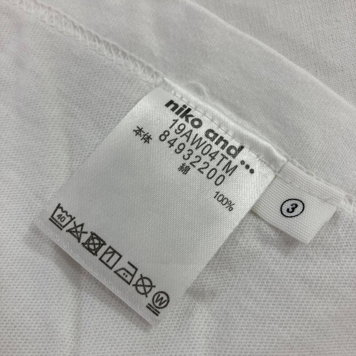 niko and ニコアンド　ladies レディース　半袖　tシャツ　トップス size:3（L） collar:ホワイト