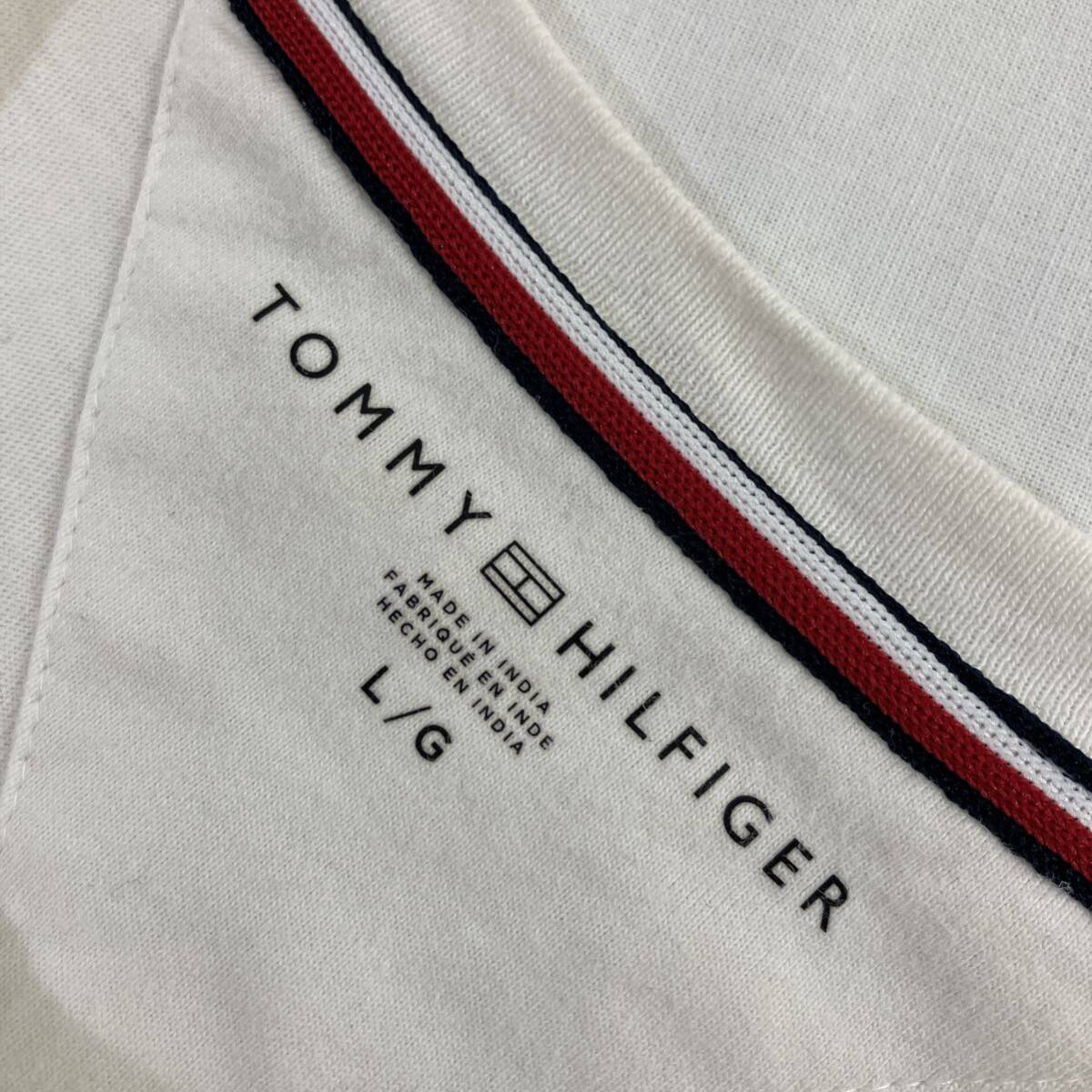 TOMMY HILFIGER トミーヒルフィガー　men's メンズ　半袖　デカロゴ　tシャツ　トップス size:L collar:White ホワイト