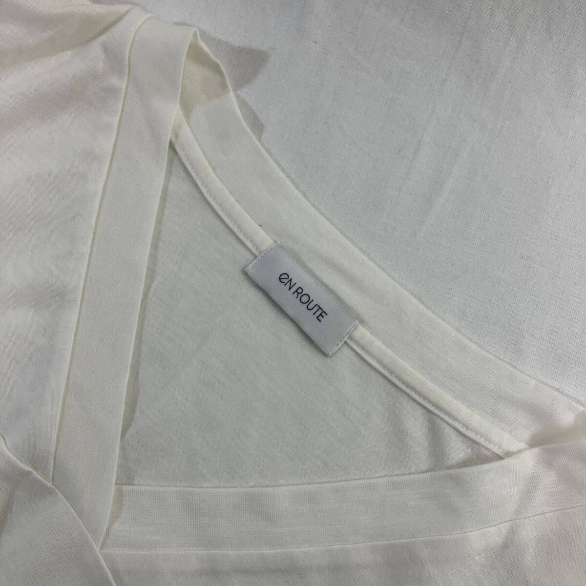 EN ROUTE アンルート　men's メンズ　半袖　tシャツ 薄手　トップス　夏服 size:00（XXS） collar:White ホワイト