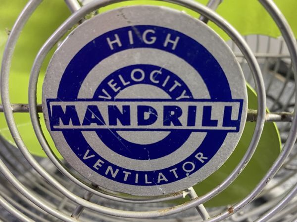 *MANDRILL 2P-206* man drill small size electric fan [ used / present condition goods / operation not yet verification Junk ]