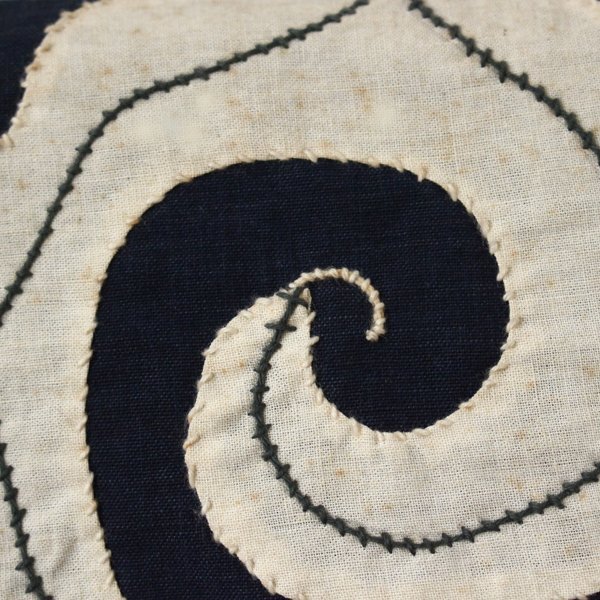 【TAKIYA】7261 『アイヌ民族衣装 カパラミプ』 白布切抜文衣 木綿 刺繍 民藝 antique kimono textile 古美術 時代の画像8