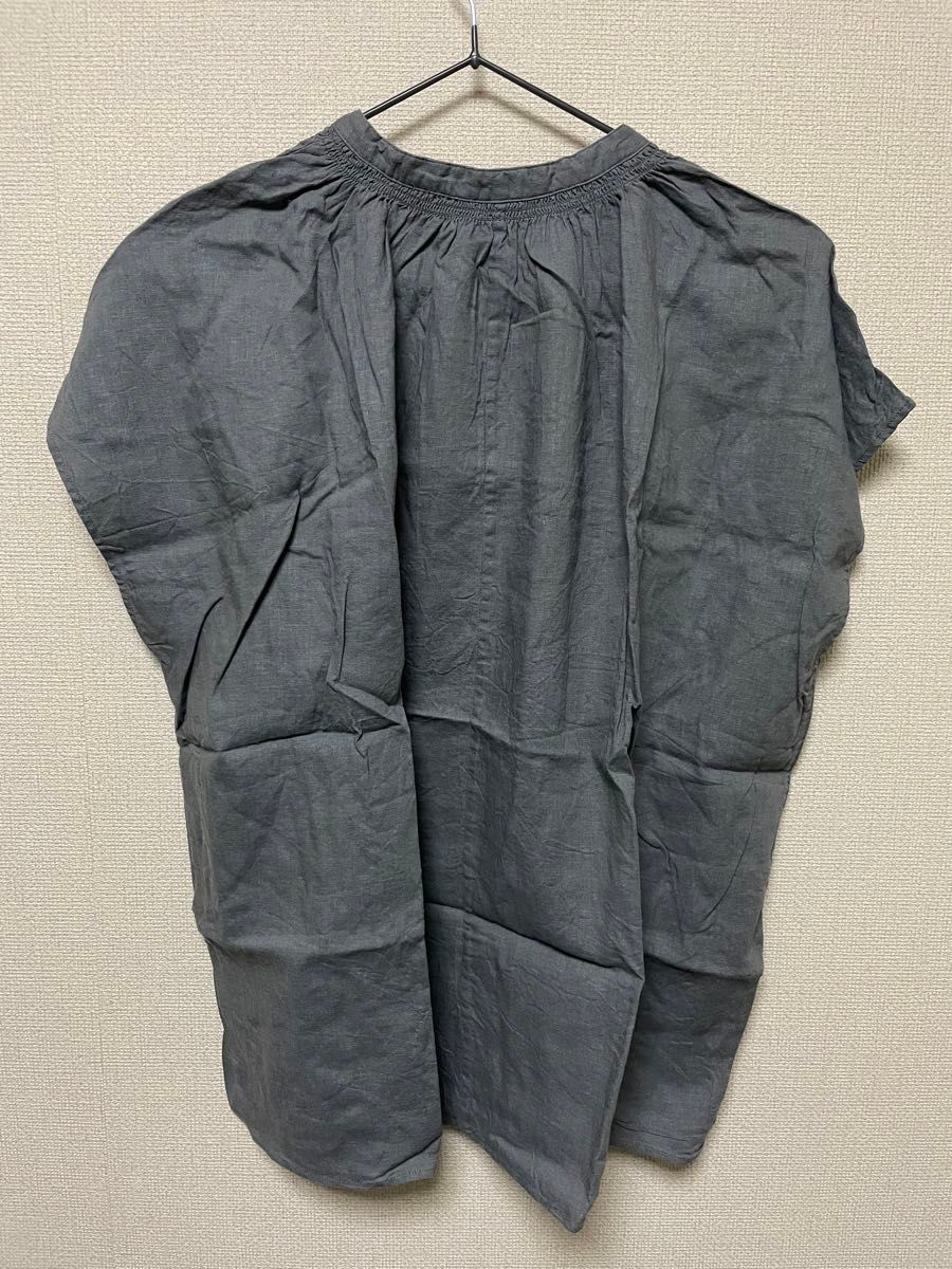 半袖カットソー 半袖 シャツ ノースリーブ グレー size L ユニクロ