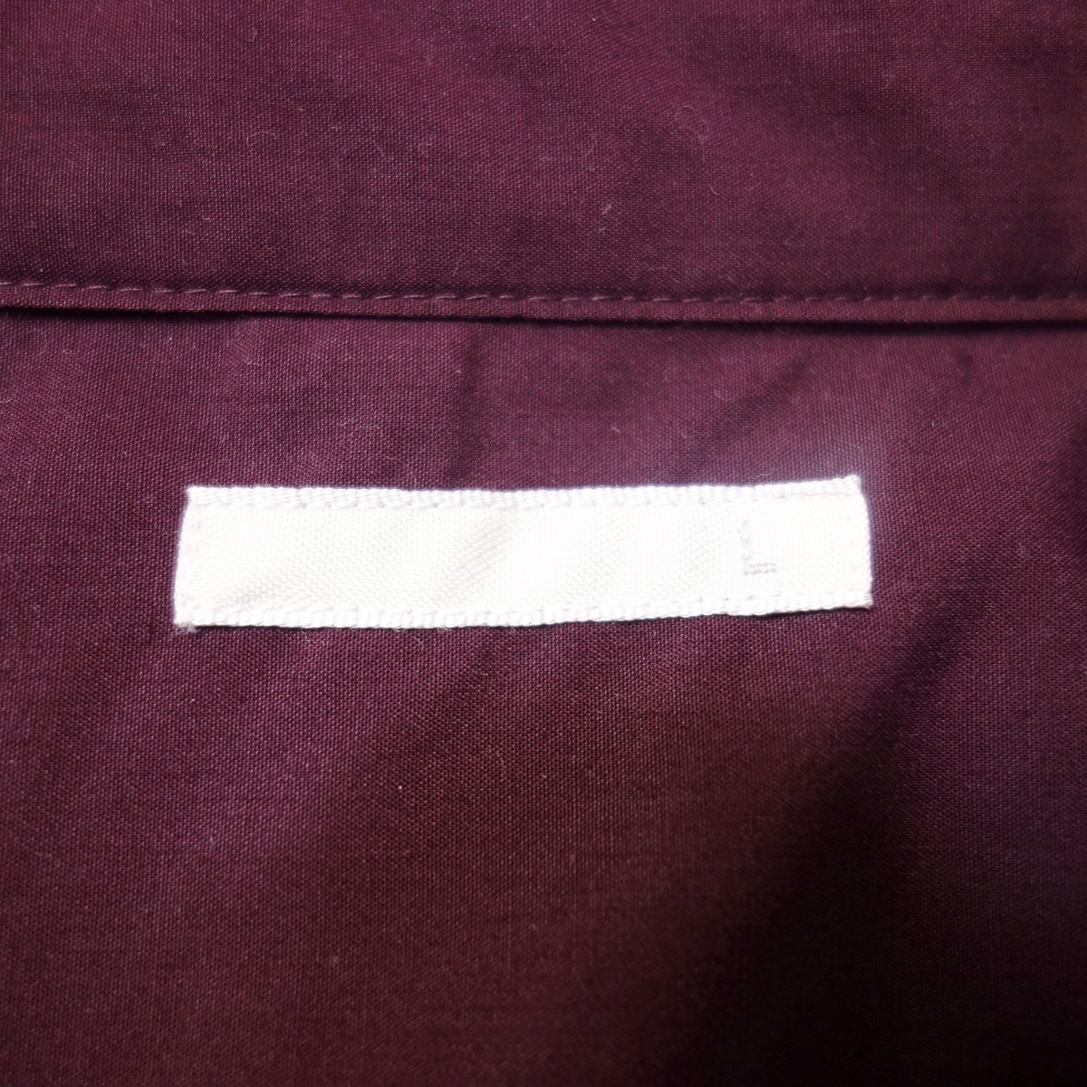 Lサイズ 5分袖ブロードオーバーサイズシャツ ジーユー メンズ GU 古着 ボルドー LX28_画像7