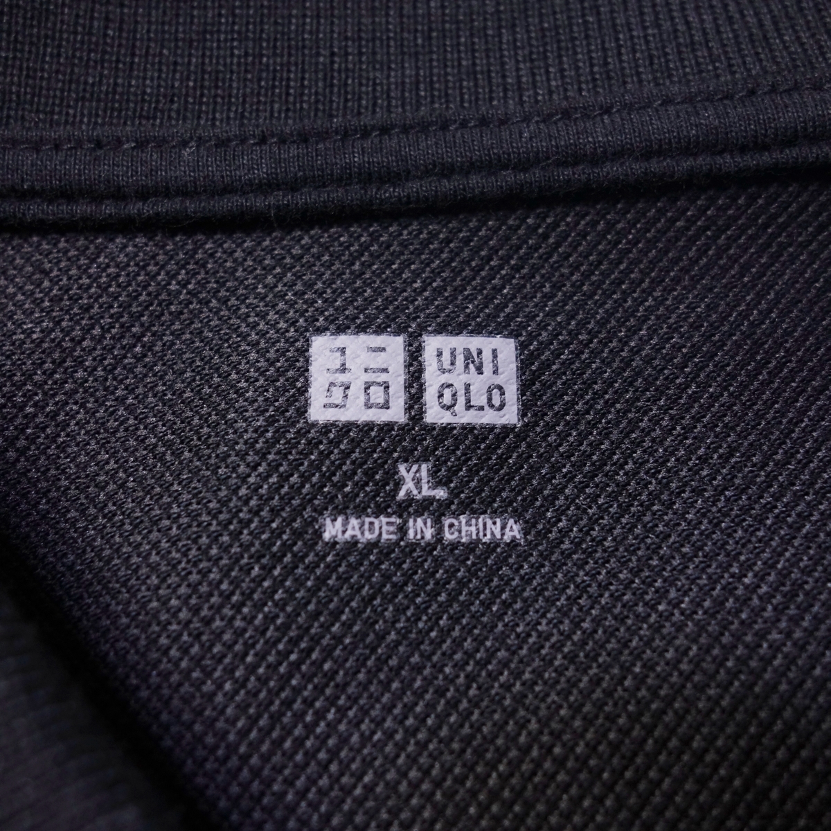XLサイズ 半袖ドライカノコポロシャツ ユニクロ メンズ UNIQLO 古着 黒 LX32_画像6