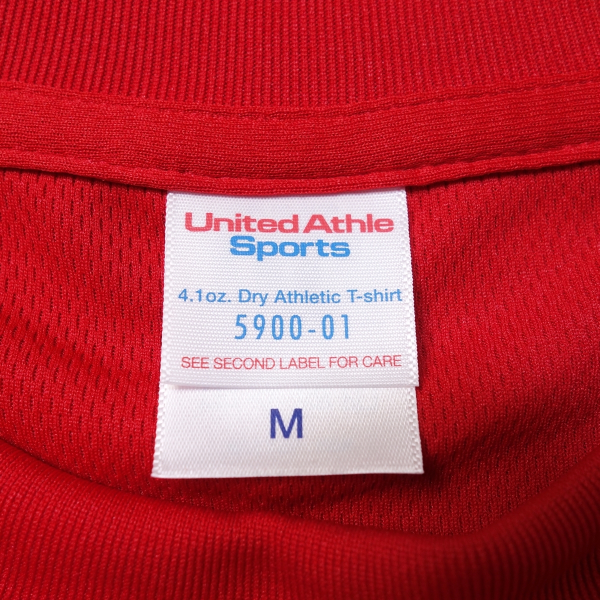 Mサイズ 半袖Tシャツ ユナイテッドアスレ メンズ United Athle Dry Athletic 未使用 古着 赤 MG5_画像6