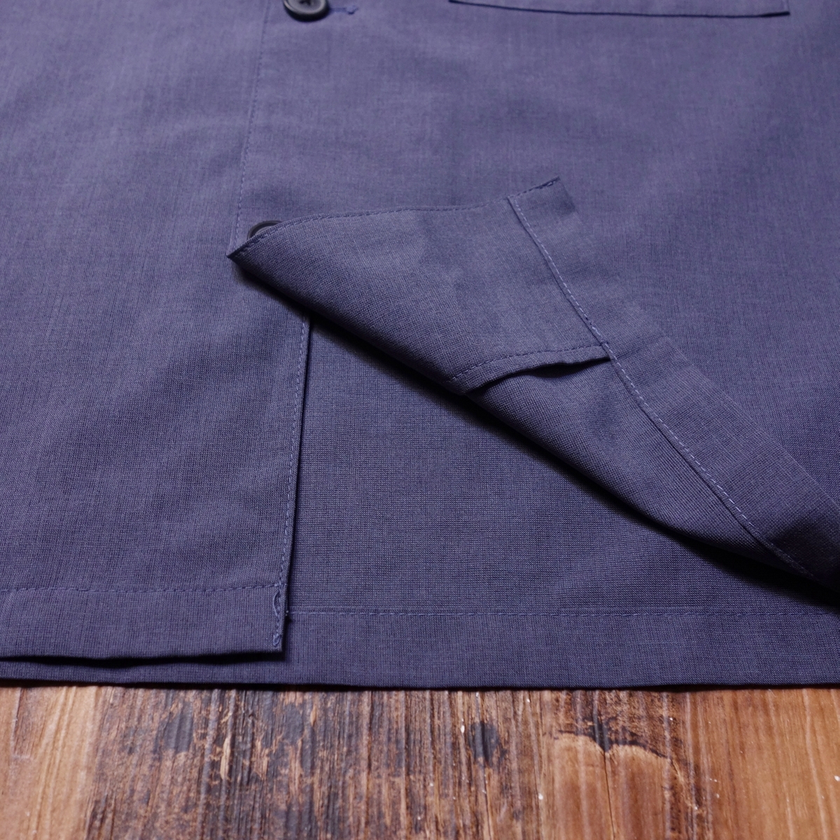 Mサイズ 5分袖オーバーサイズオープンカラーシャツ ジーユー メンズ GU 古着 LX49_画像2