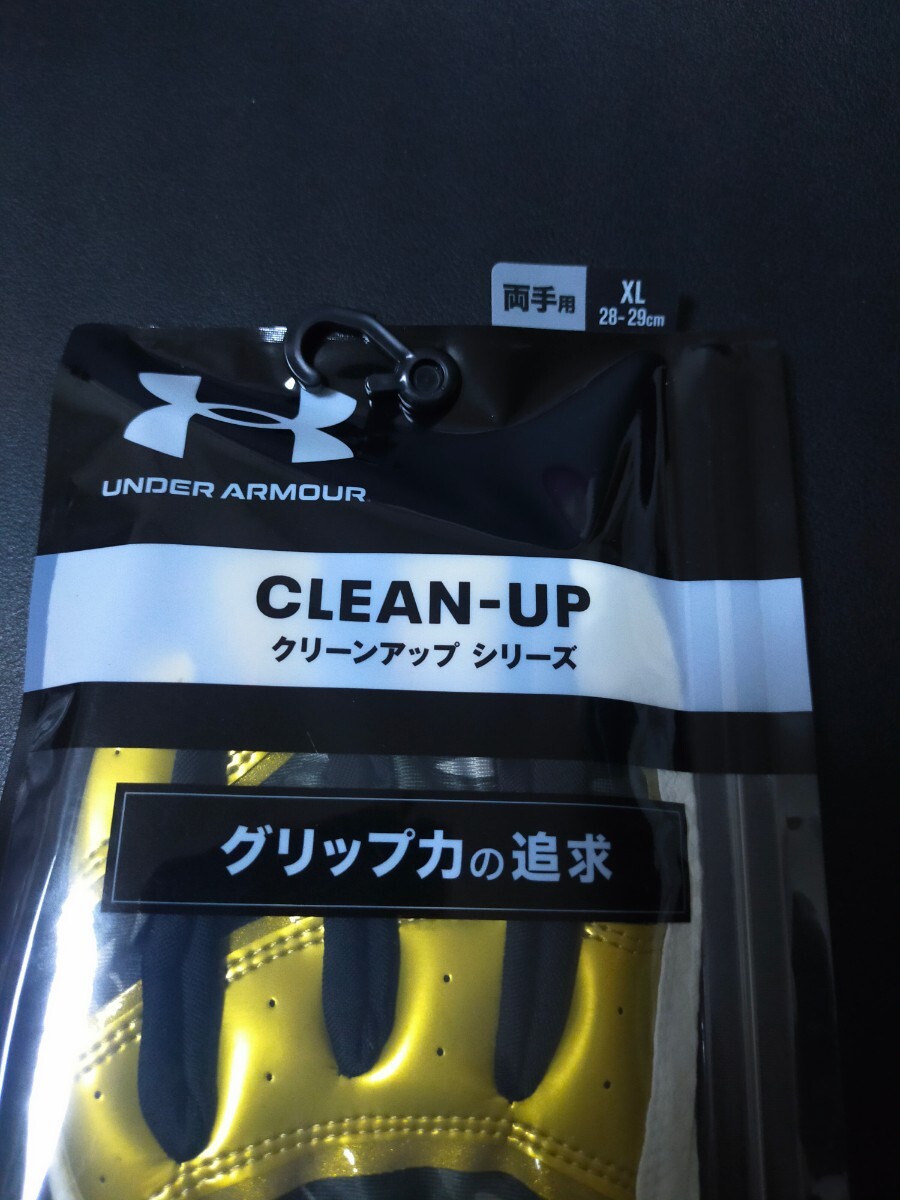 XLサイズ 送料無料！即決！ 大人用 アンダーアーマー バッティンググローブ 革手 両手 手袋 野球 バッティング用グローブ 打撃用 高校野球_画像3