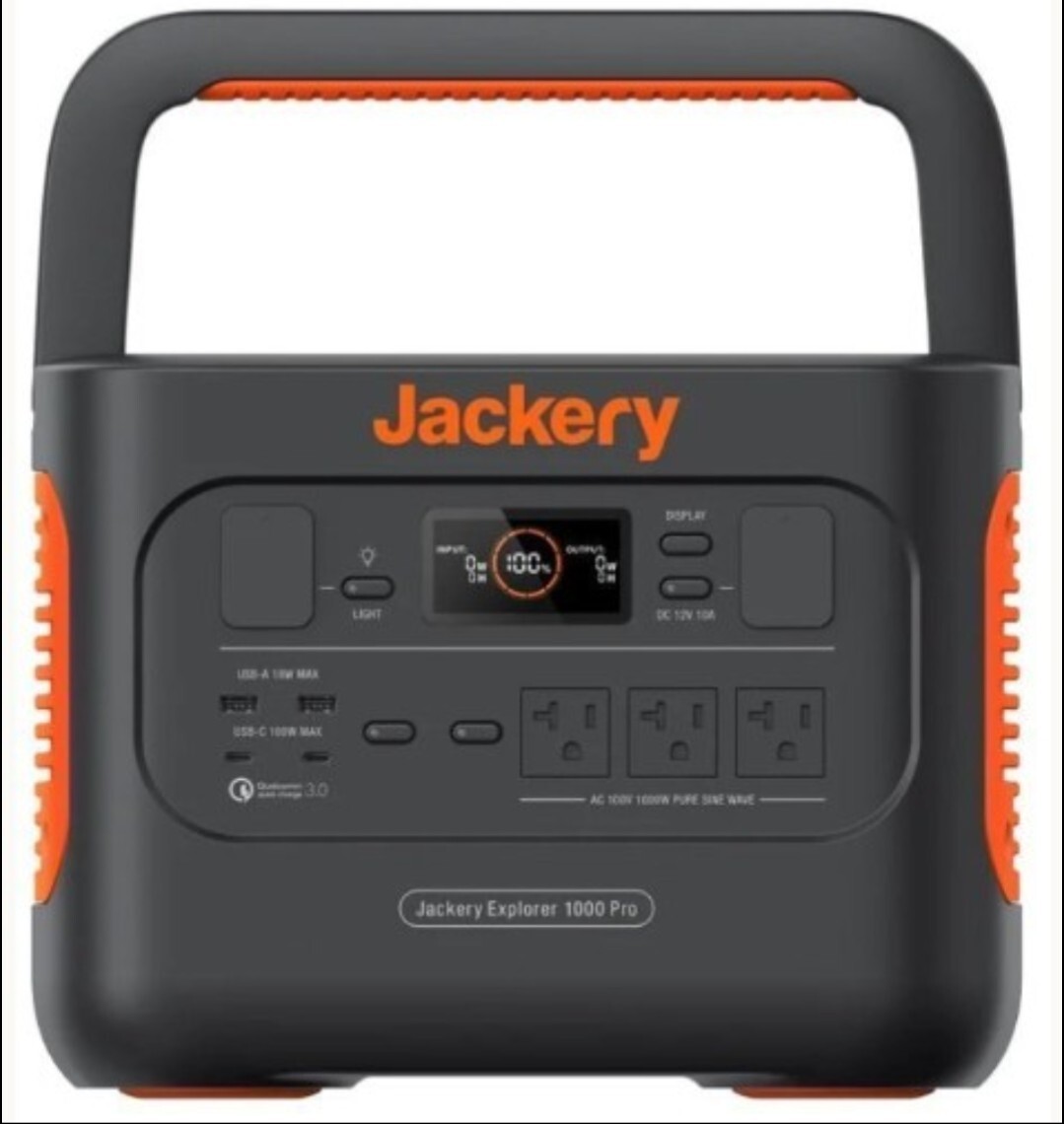 未使用未開封 Jackery ジャクリ ポータブル電源1000Pro JE-1000B 1000W/23.2Ah USB PD/急速充電対応 リチウムイオン 大容量 アウトドア_画像1