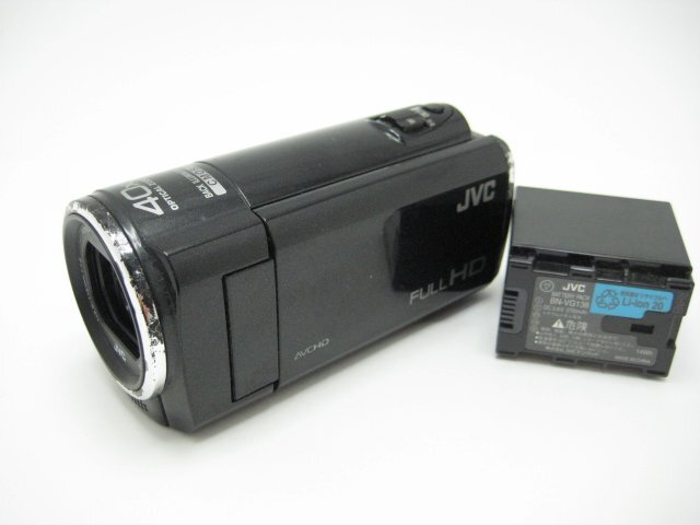 ★ハローカメラ★9999 JVC GZ-E77-B/ビデオカメラ SDカード記録タイプ：【本体とバッテリーのみ】 動作品 現状 1円スタート 即決有り_SDカードに記録するビデオカメラです