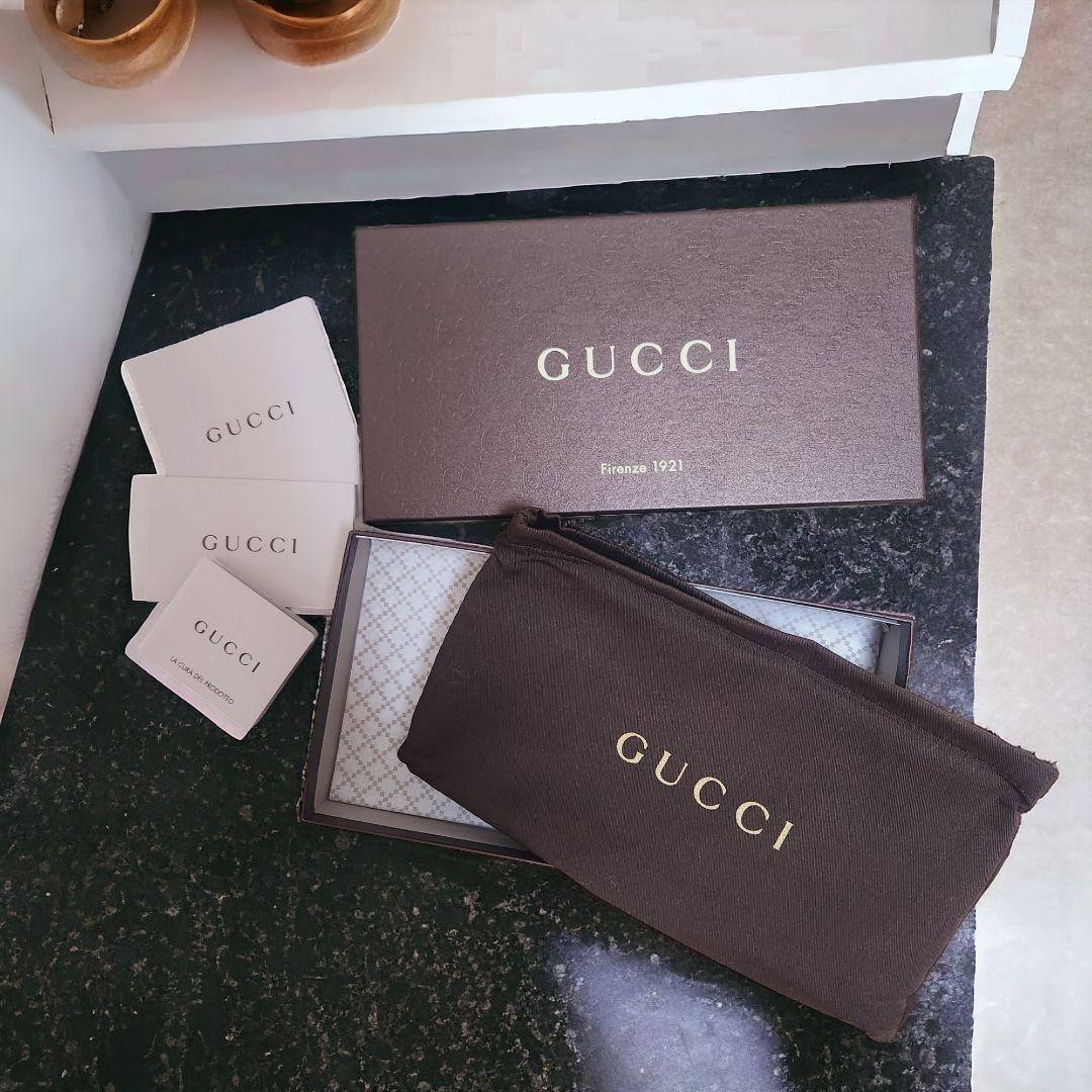 ⑮GUCCI グッチ マイクログッチシマ ラウンドジップ 長財布 エナメルサーモンピンク_画像10