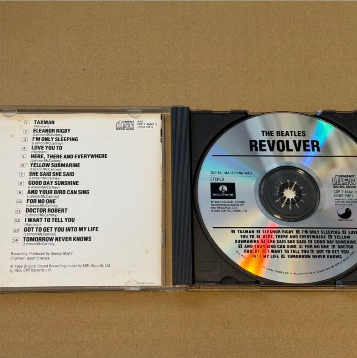 輸入盤　THE BEATLES ザ・ビートルズ  Revolver リボルバー　CDP-7464412  CD