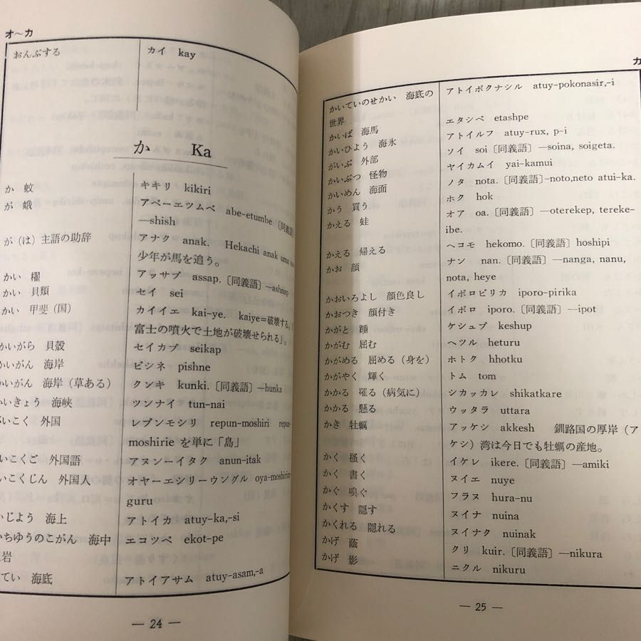 3-#アイヌ語集 アイヌ語小辞典 山音文学会 赤木三兵 帯付き テープ跡有 ヤケ・シミ・キズよごれ有 北海道 民俗学 歴史 方言 俗語 地名_画像9