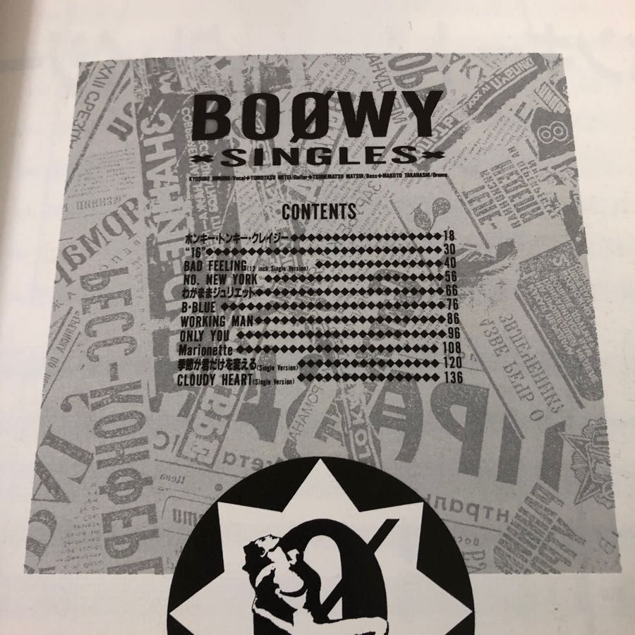 3-#BOOWAY SINGLES 1989年 昭和64年 10月 25日 スコアーハウス バンドスコア バンスコ ページ剥がれ・シミ・キズよごれ有 BAD FEELING_画像6