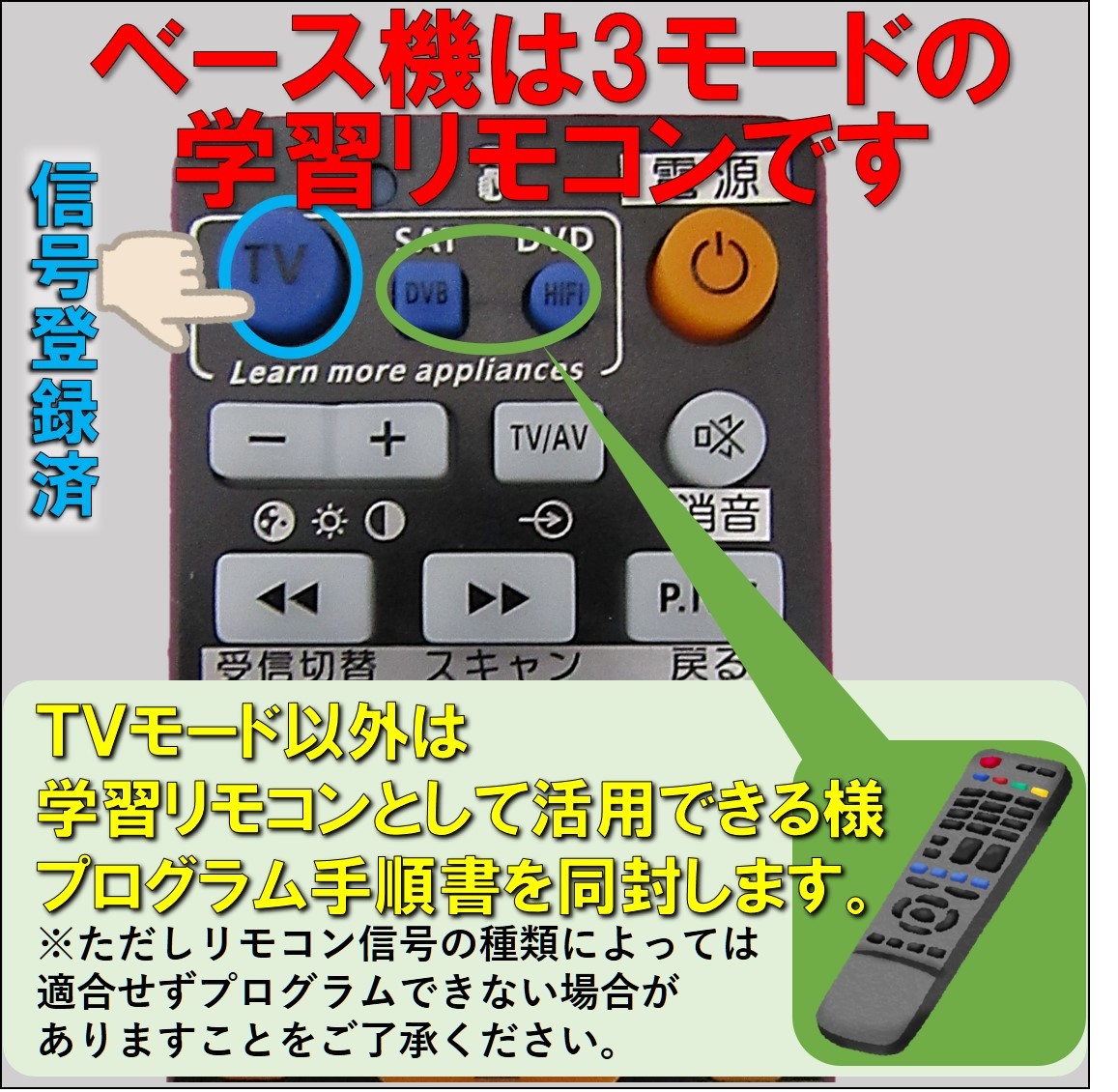 【代替リモコンSY47】COMTEC フルセグチューナー互換 送料無料!(WGA8800 WGA8000 WGA3500 DTW1500等)コムテック_画像4