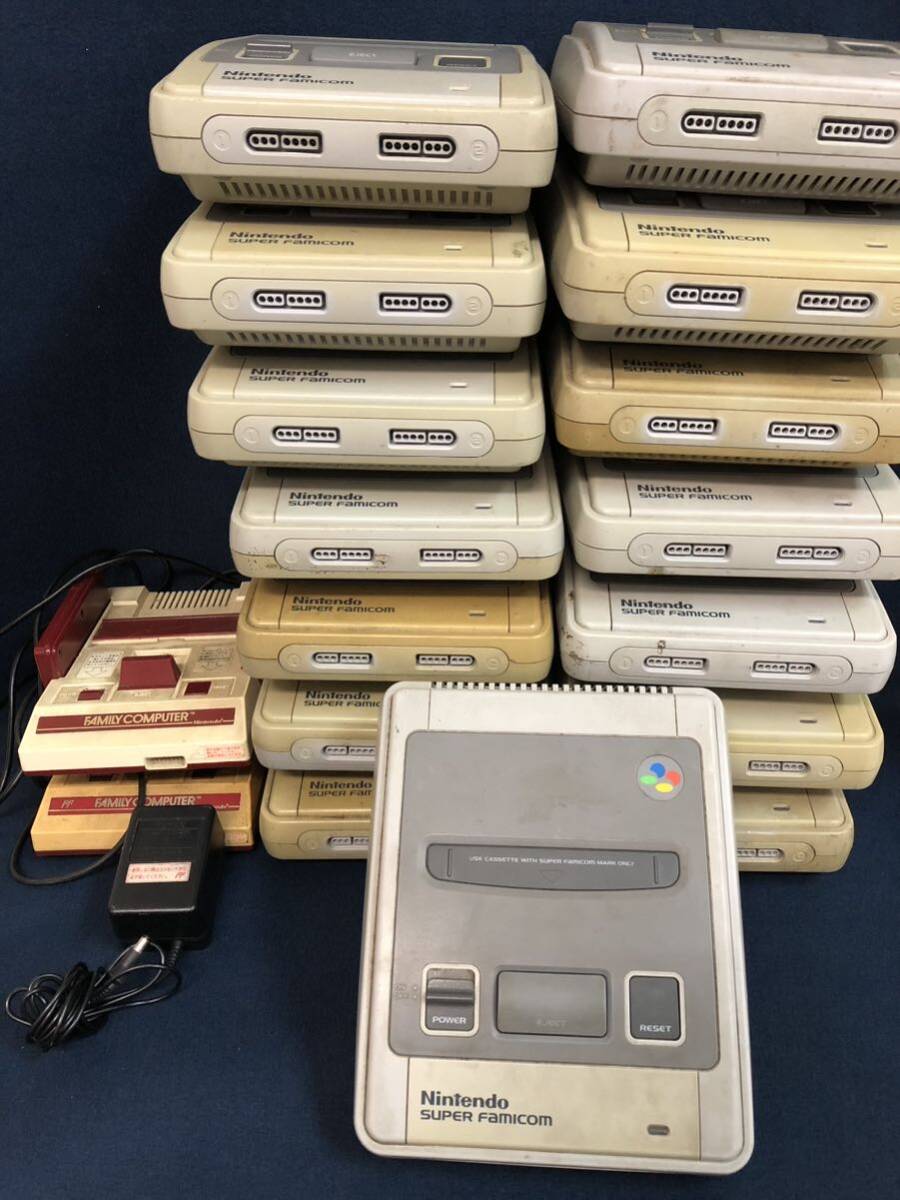 スーパーファミコン ファミリーコンピュータ ファミコンフォートⅡ 本体 まとめて 18点 中古 動作未確認 ジャンク 現状品 任天堂 Nintendoの画像1