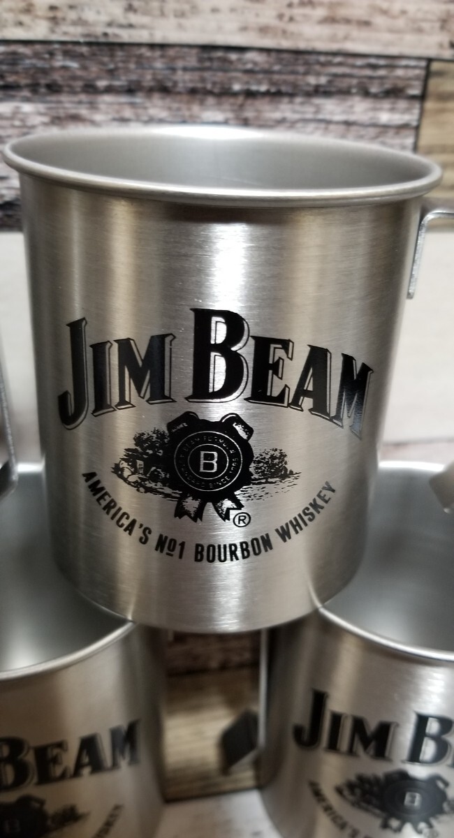 未使用 JIM BEAM ステンレスマグカップ ５個セット カップ ジムビーム　キャンプソロキャン_画像3