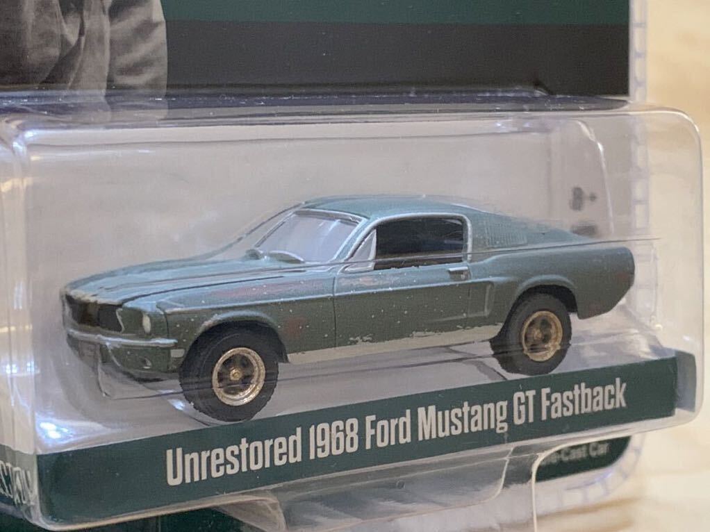 【新品：未開封】グリーンライト 1/64 未レストア 1968年 フォード マスタング GT ファストバック [Bullitt(ブリット)]_画像4