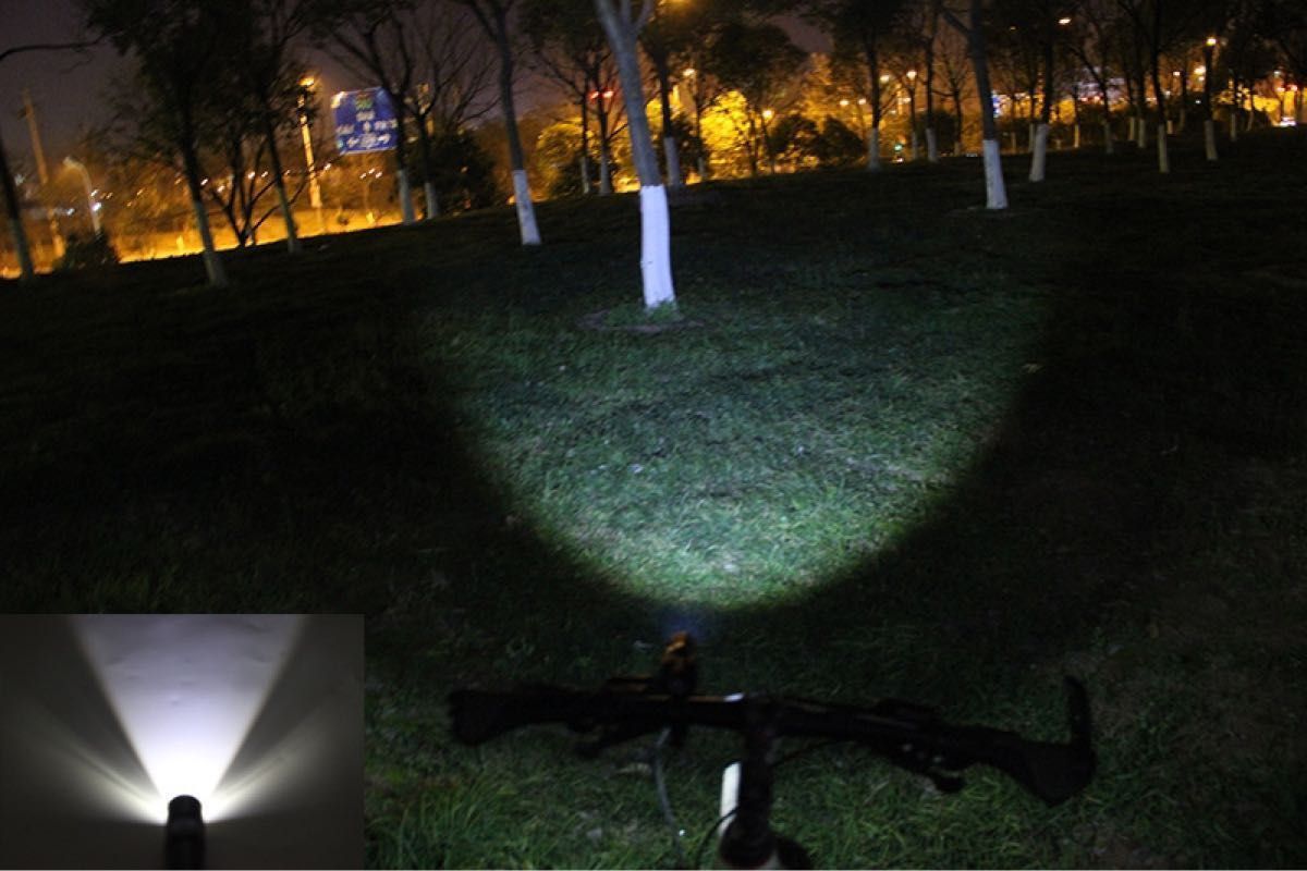 自転車 ライト LED 防水 高輝度 ズーム機能 着脱簡単 USB充電 自転車 ヘッドライト アウトドア 自転車アクセサリー