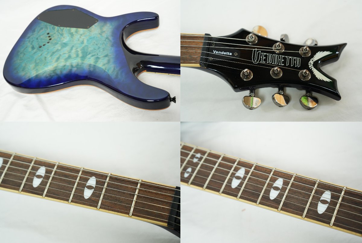 ★DEAN★VENDETTA 4.0 Trans Blue Quilted Maple Top 美品 2009年製★_画像7