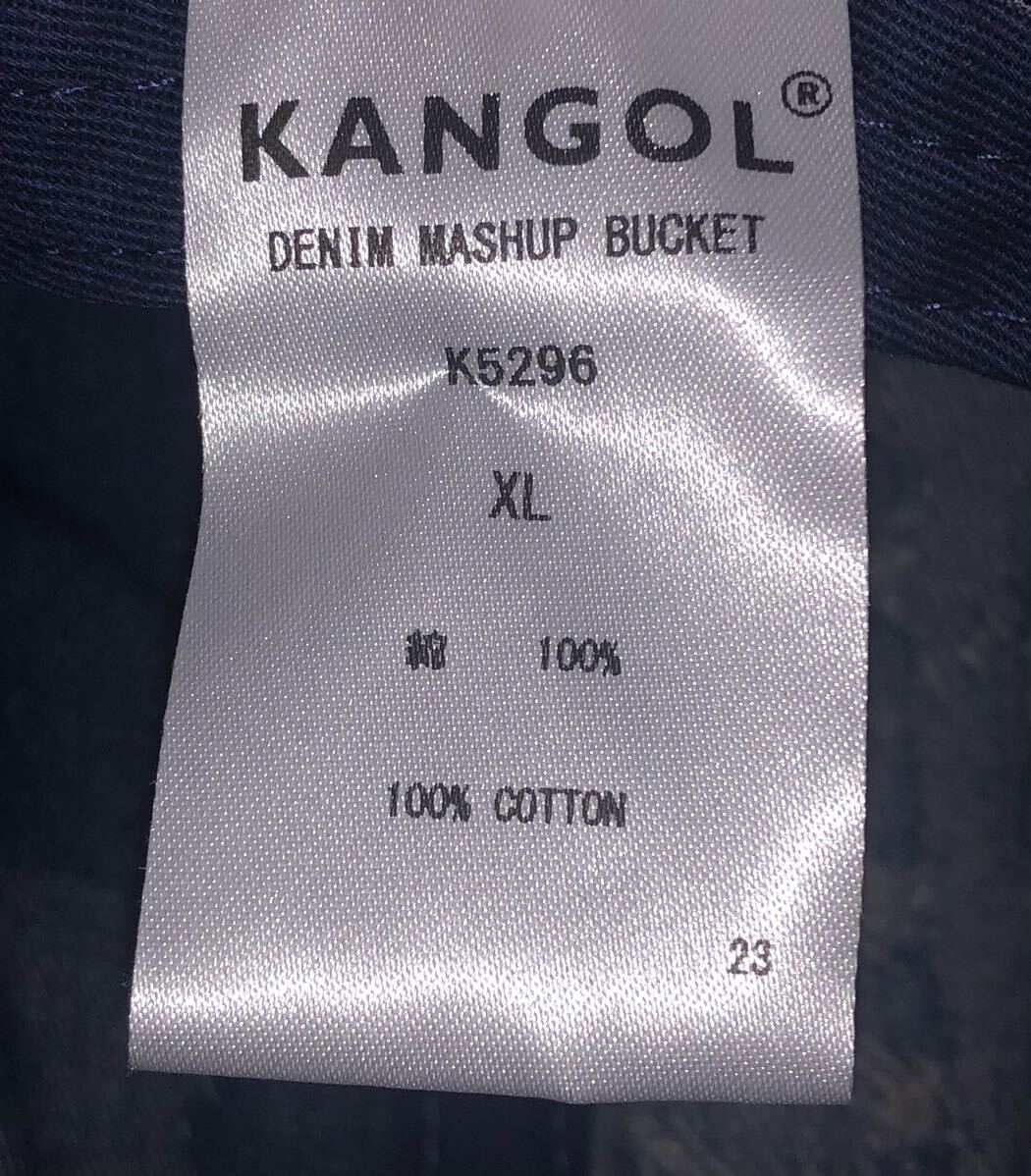 KANGOL Denim Mashup Bucket K5296 XL カンゴール デニム バケット バケットハット メトロハット インディゴブルー ブルー ネイビー 紺 青_画像6