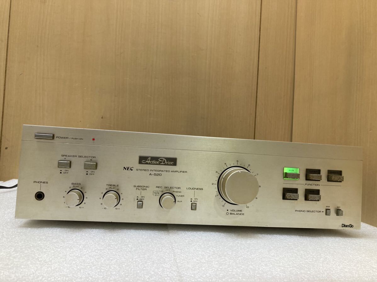 HY0572 NEC Active Drive プリメインアンプ　出音確認済　現状品　0325_画像1