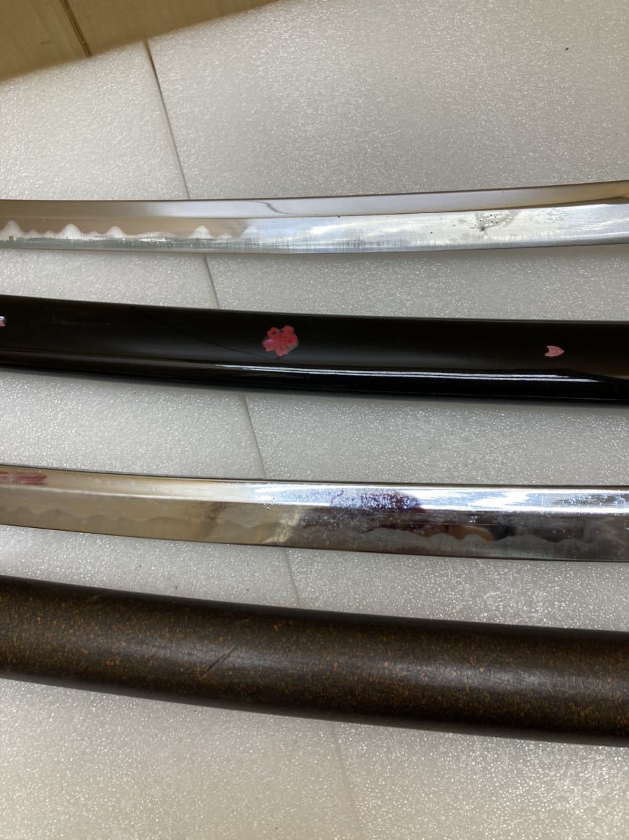 YK9809 模造刀　　 日本刀　　武道装具　大刀　全長約104cm 2点まとめ　現状品　0222_画像5