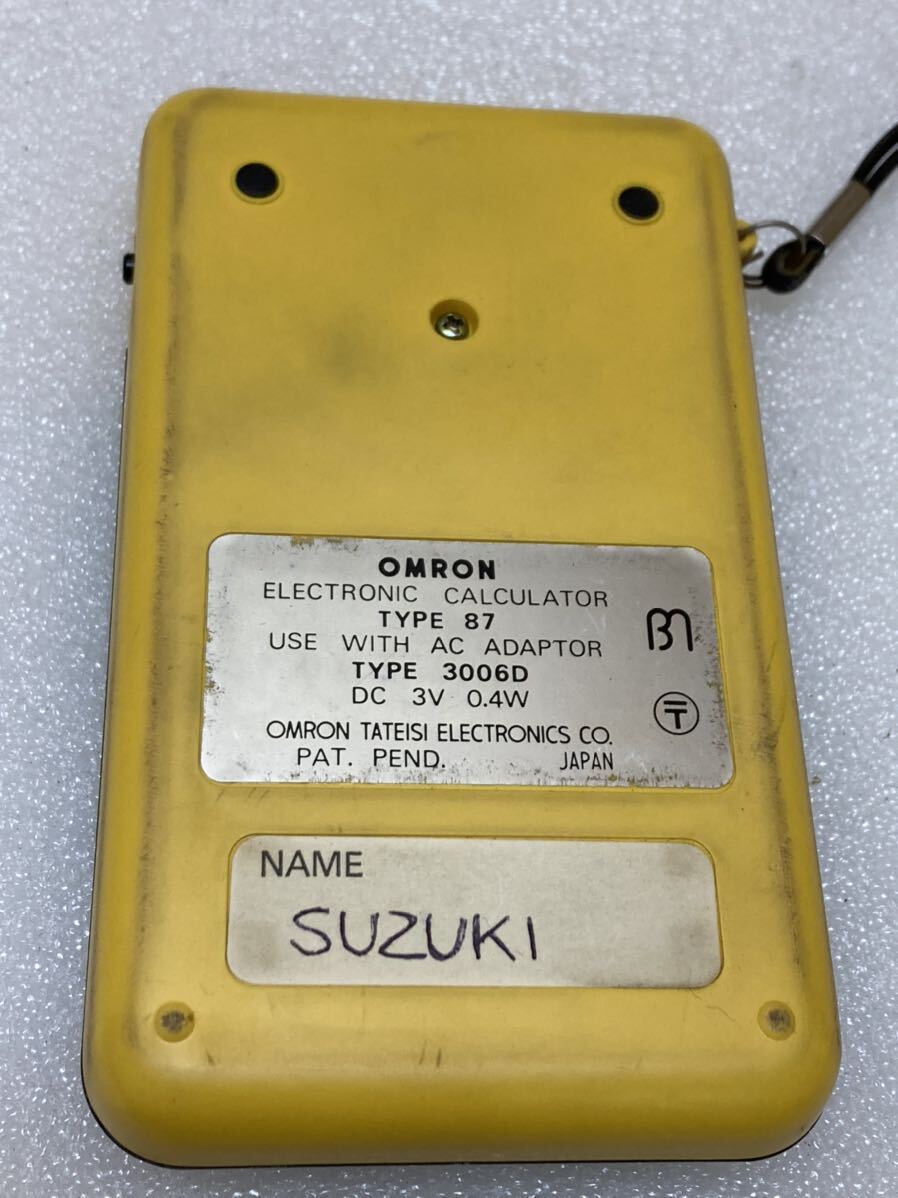 HY0558 OMRON オムロンエイト OMRON-87 マイクロ計算機 電源入りません ジャンク品 0325の画像3