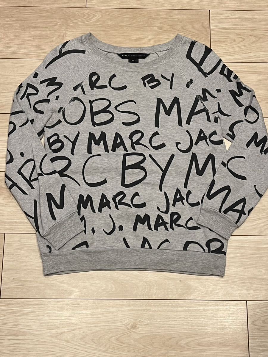 MARC BY MARC JACOBS 総柄 スウェット XSサイズ グレー マーク バイ マークジェイコブス_画像4