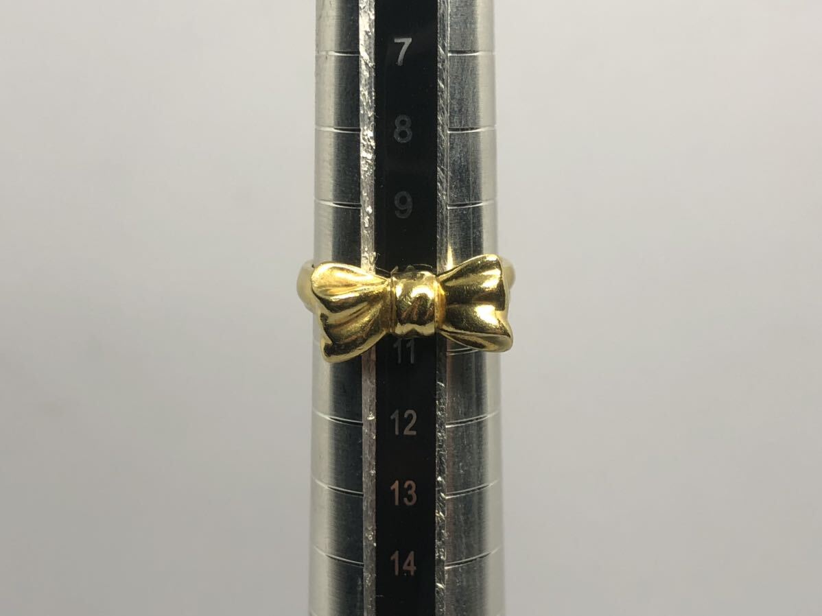 ティファニー リボンリング 指輪 TIFFANY Co ゴールド 金 k18 750 本体のみの画像9
