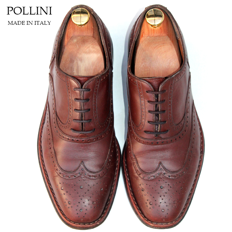 アウトソー ヤフオク! イタリア製革靴 黒 EU41 - ポリーニ（POLLINI） サイズの