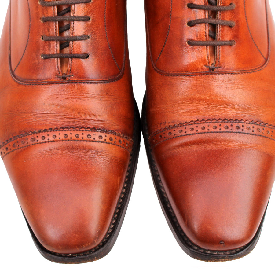 イングランド製★CHEANEY FOR SHIPS チーニー★ストレートチップ 7.5=26 ドレスシューズ ビジネス メンズ ブラウン 603232 fc i-668_画像2