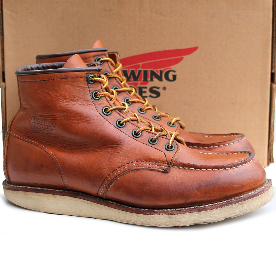 USA made *Red Wing SHOES Red Wing *6inch CLASSIC MOC US9.5=27.5E 875 Irish setter oro men's p i-676