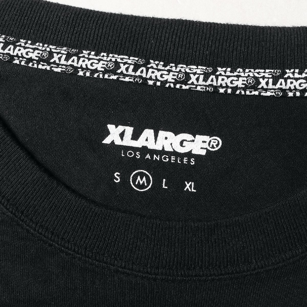 X-LARGE エクストララージ Tシャツ サイズ:M ホイルプリント ゴリラロゴ ロングスリーブTシャツ ブラック 黒 トップス カットソー 長袖_画像3