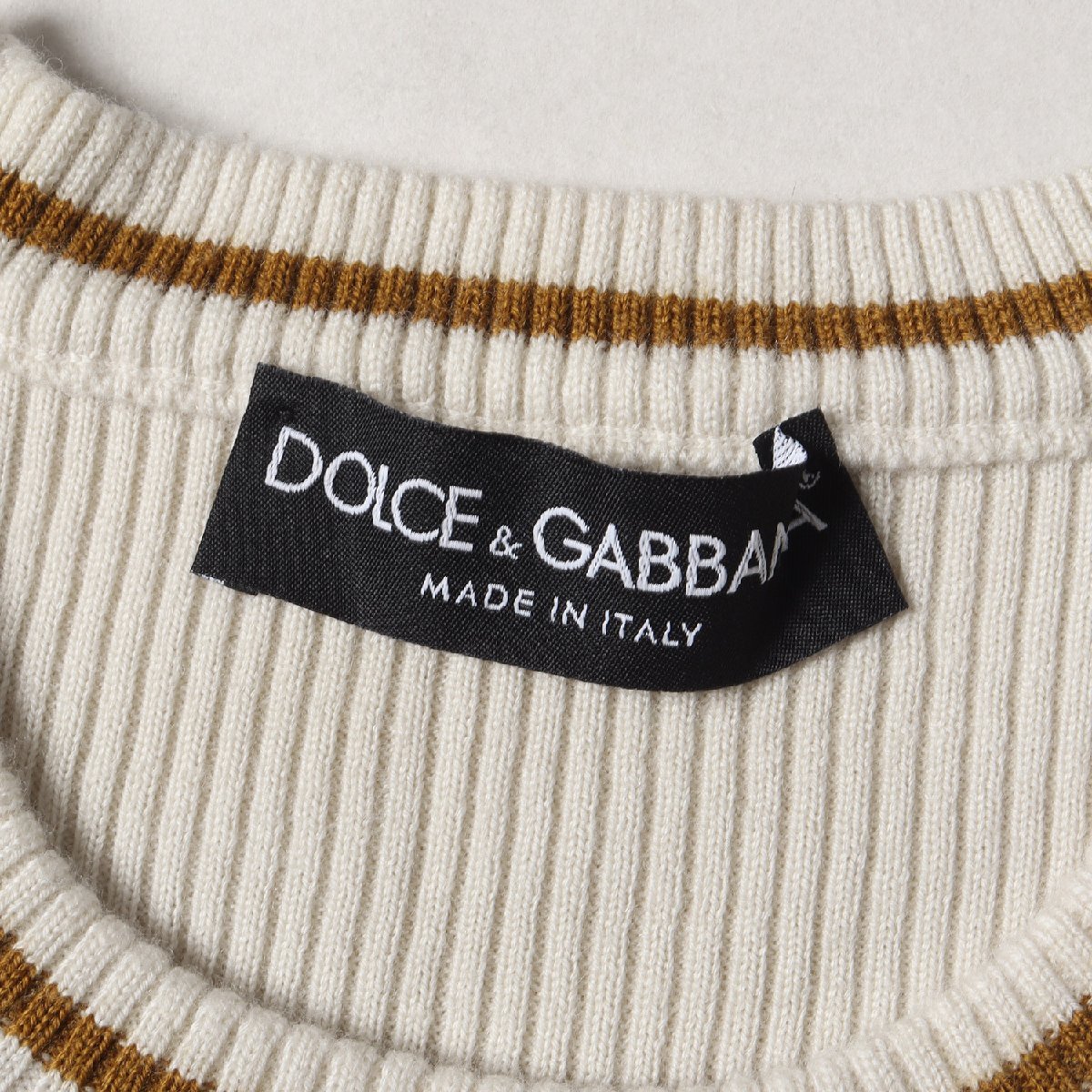 DOLCE&GABBANA Dolce & Gabbana knitted size :52 D.D.S.G Jaguar do switch high gauge wool knitted sweater black Italy made 